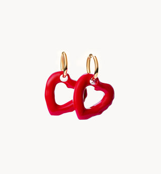 RUBY HEART HOOP
